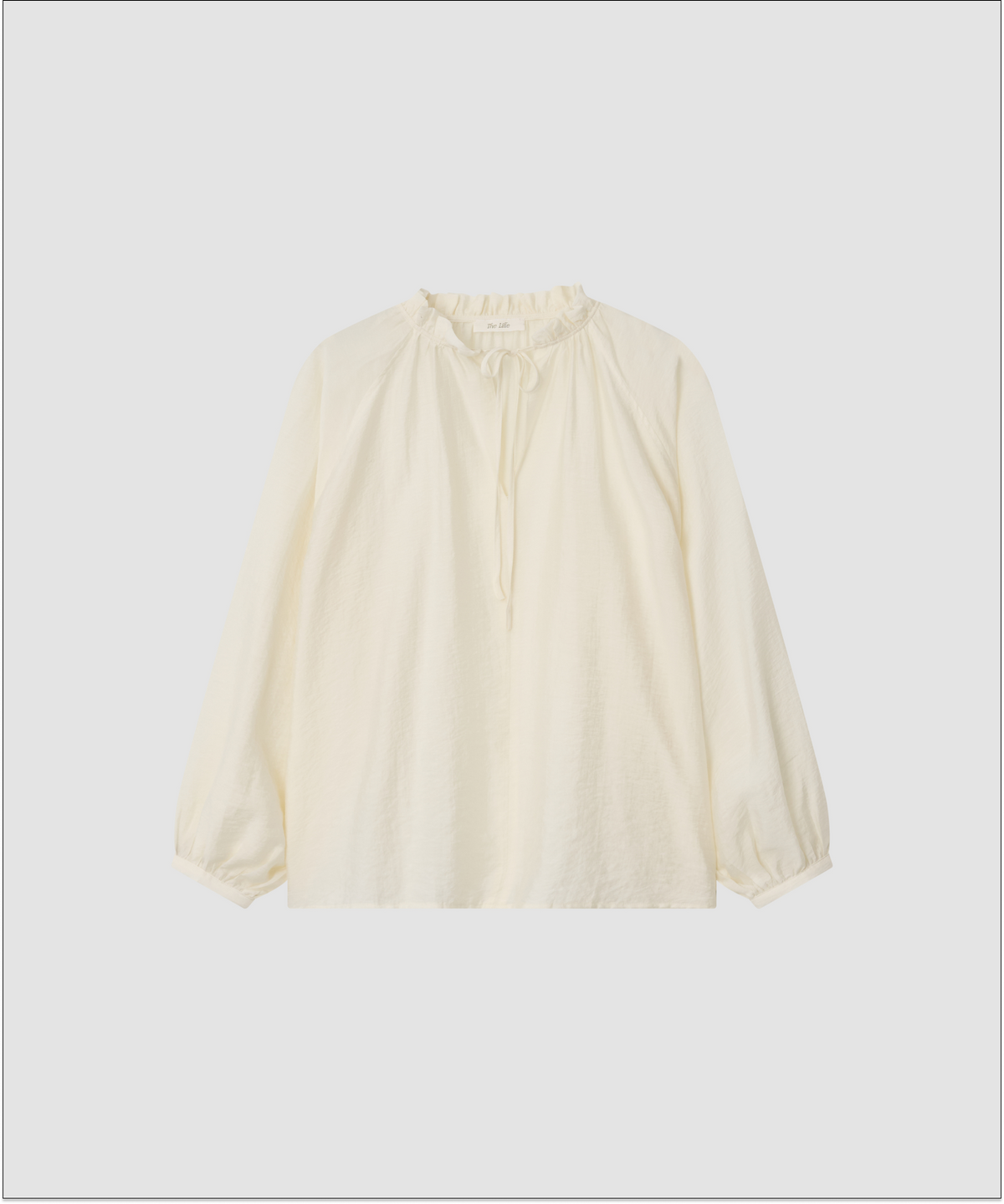더 릴(THE LILLE) Silk Sheer Frill Blouse_Ivory