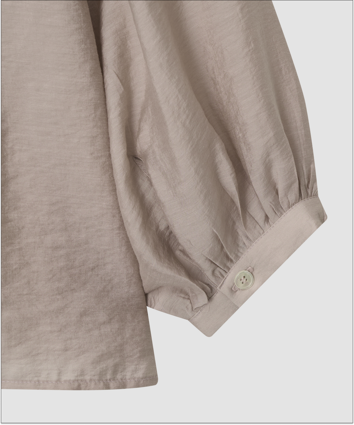 더 릴(THE LILLE) Silk Sheer Frill Blouse_Grayish Pink