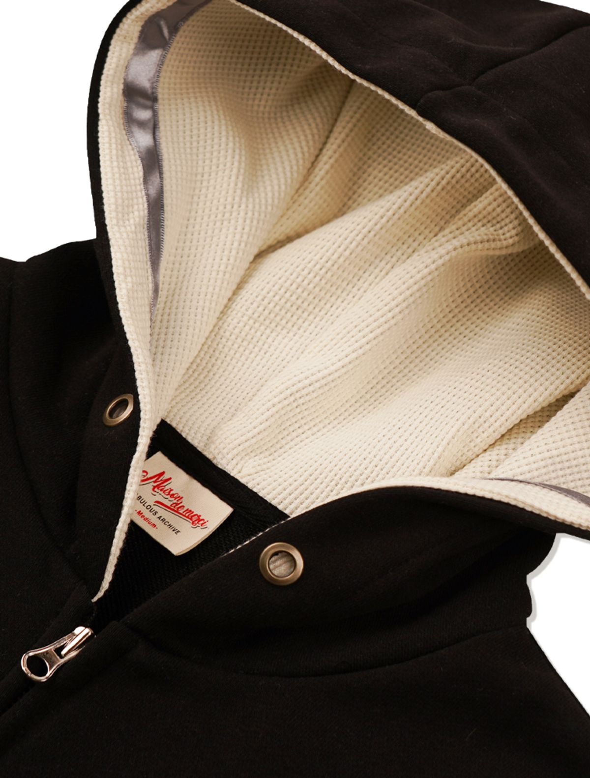 라 메종 스튜디오(LA MAISON STUDIO) LA MAISON ESSENTIAL CROP HOODIE ZIP-UP BLACK(FCG1ZP681M)