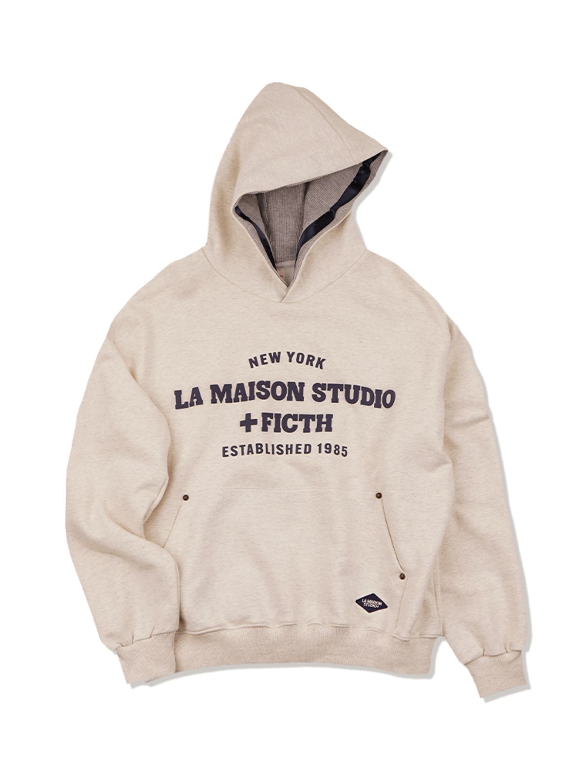 라 메종 스튜디오(LA MAISON STUDIO) LA MAISON ESSENTIAL CROP HOODIE OATMEAL(FCG1TS683M)