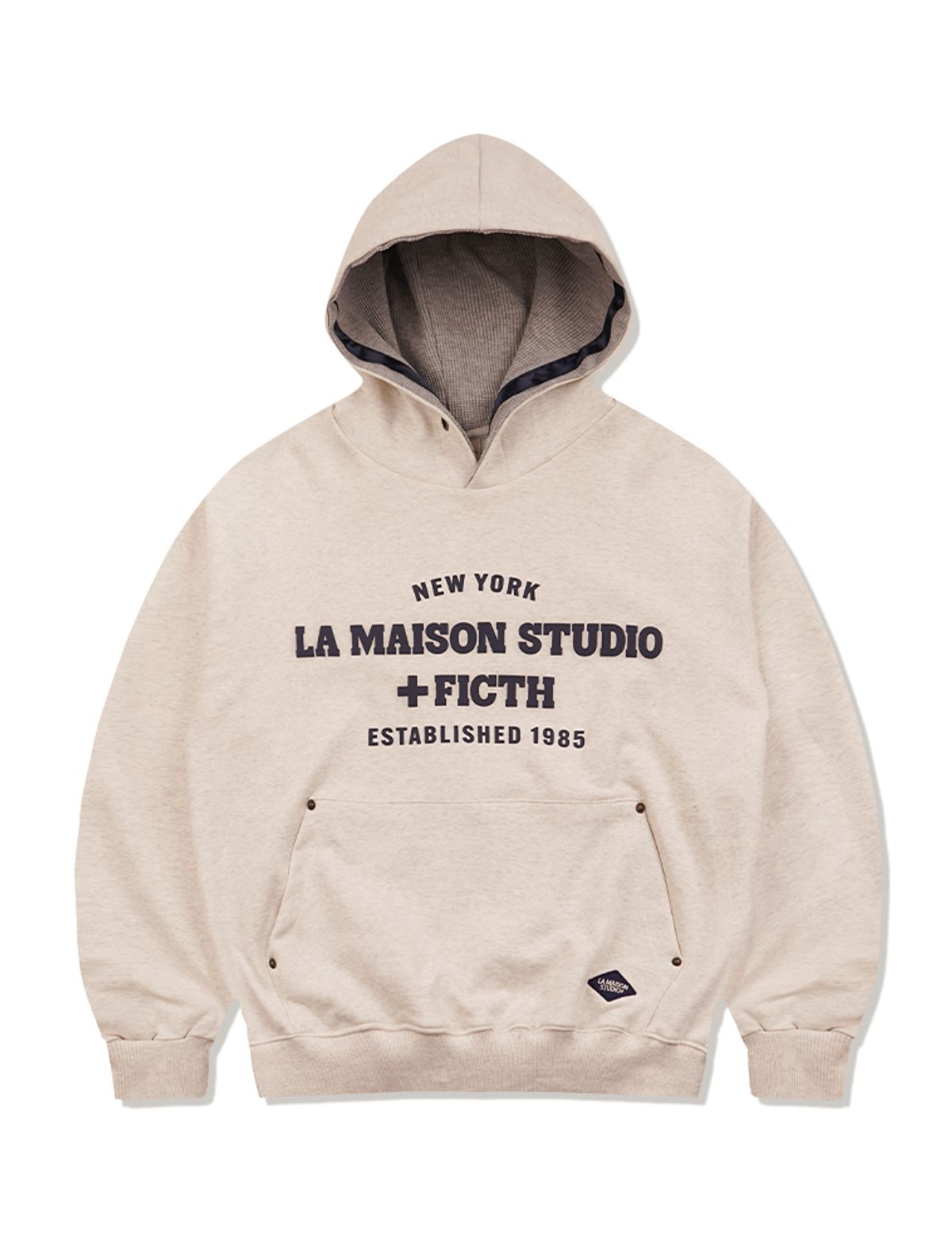 라 메종 스튜디오(LA MAISON STUDIO) LA MAISON ESSENTIAL CROP HOODIE OATMEAL(FCG1TS683M)