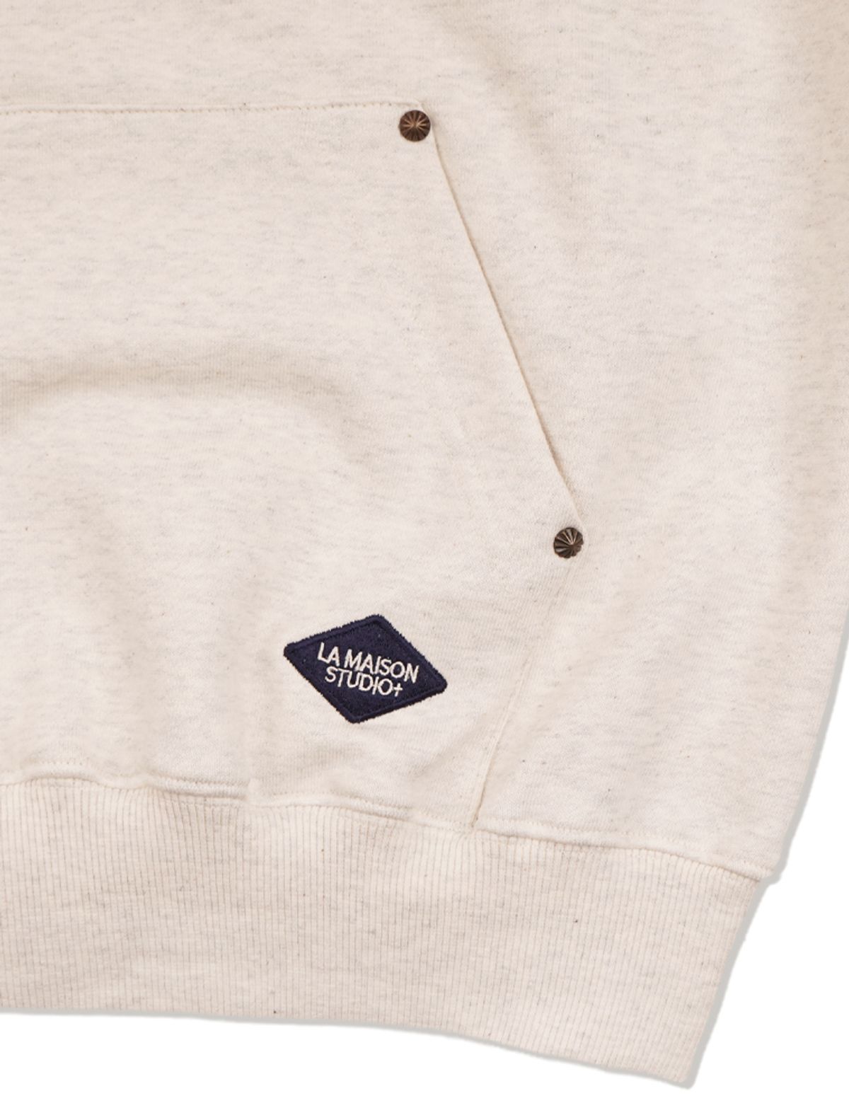 라 메종 스튜디오(LA MAISON STUDIO) LA MAISON ESSENTIAL CROP HOODIE OATMEAL(FCG1TS683M)
