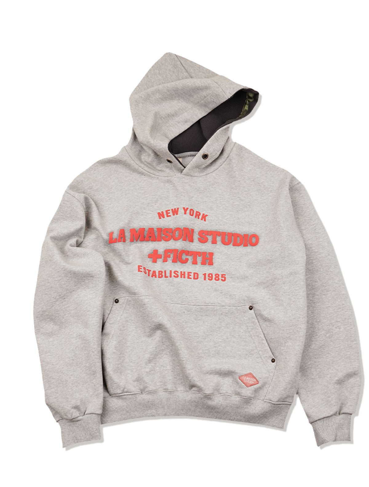 라 메종 스튜디오(LA MAISON STUDIO) LA MAISON ESSENTIAL CROP HOODIE MELANGRAY(FCG1TS683M)