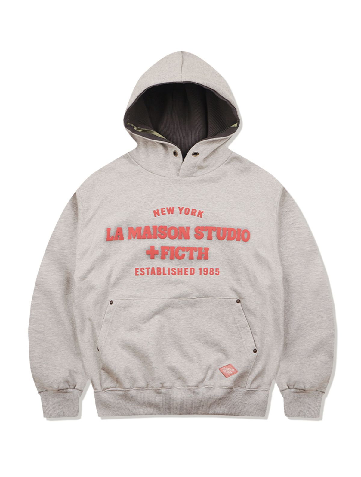 라 메종 스튜디오(LA MAISON STUDIO) LA MAISON ESSENTIAL CROP HOODIE MELANGRAY(FCG1TS683M)