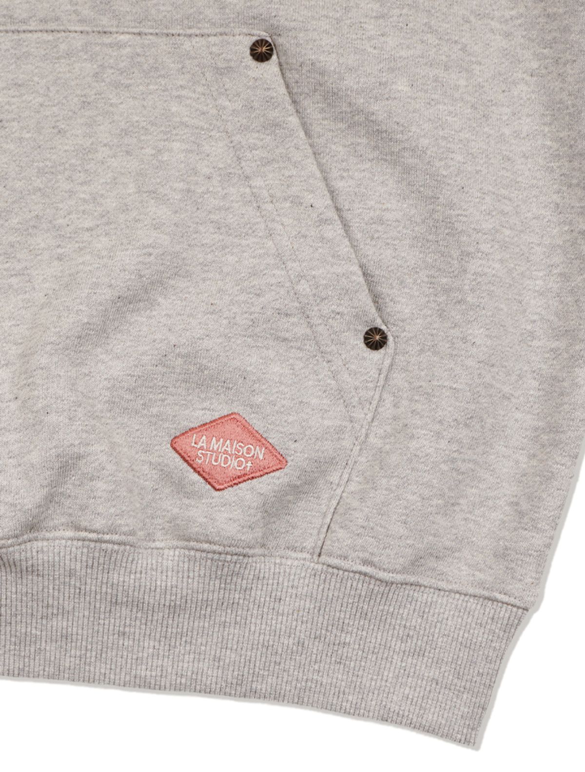 라 메종 스튜디오(LA MAISON STUDIO) LA MAISON ESSENTIAL CROP HOODIE MELANGRAY(FCG1TS683M)