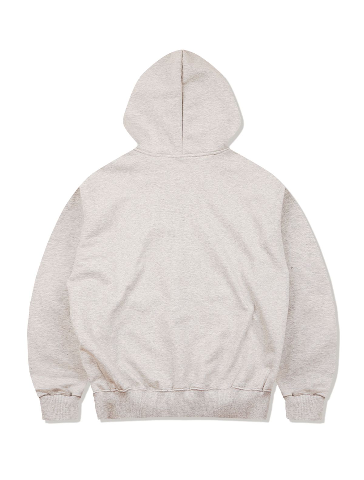 라 메종 스튜디오(LA MAISON STUDIO) LA MAISON ESSENTIAL CROP ARCH LOGO HOODIDIE ZIP-UP MELANGRAY(FCG1ZP684M)