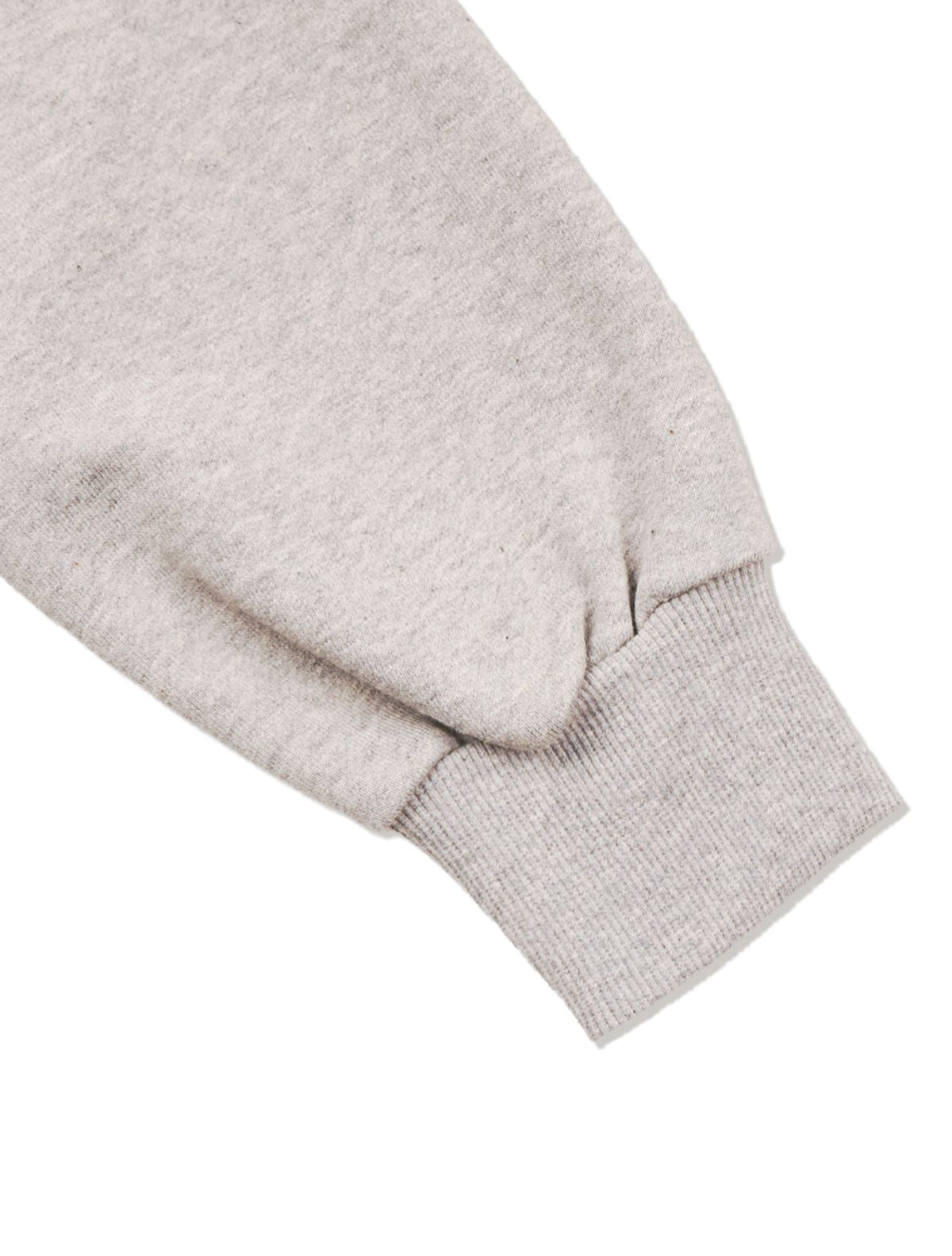 라 메종 스튜디오(LA MAISON STUDIO) LA MAISON ESSENTIAL CROP ARCH LOGO HOODIDIE ZIP-UP MELANGRAY(FCG1ZP684M)