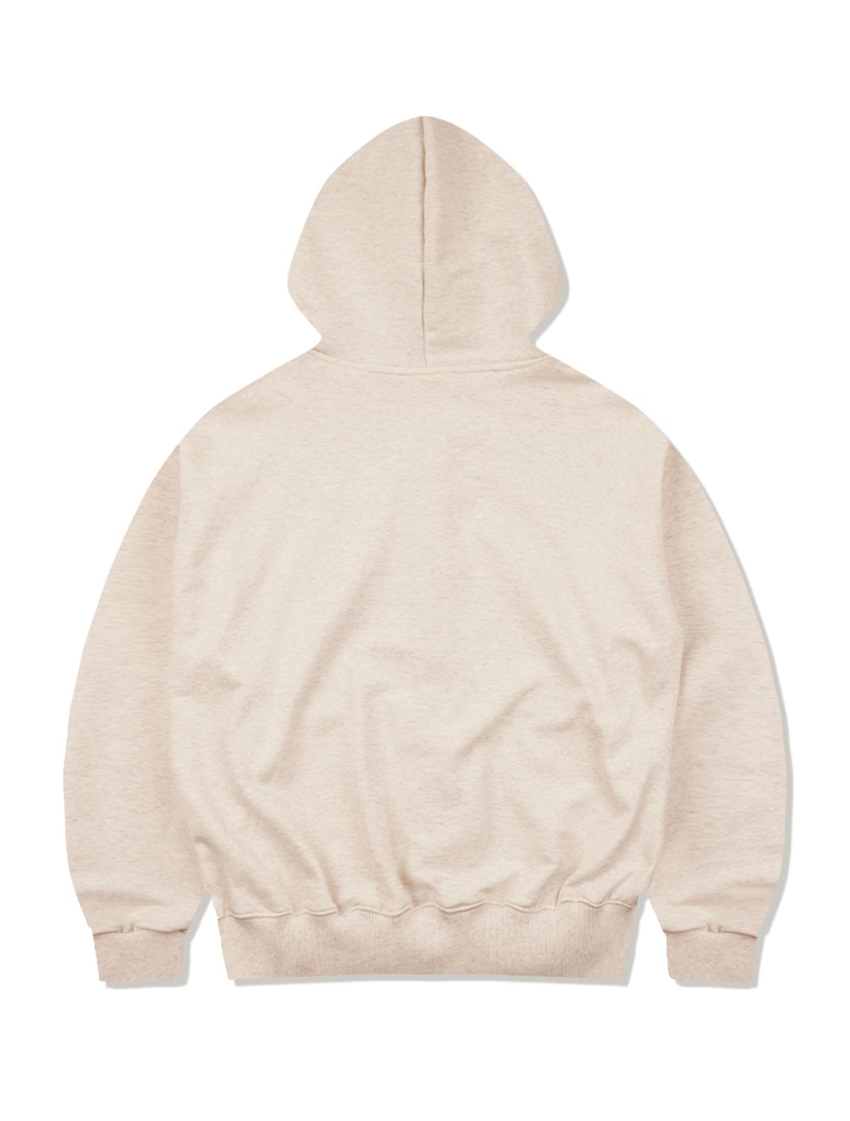 라 메종 스튜디오(LA MAISON STUDIO) LA MAISON ESSENTIAL CROP ARCH LOGO HOODIDIE ZIP-UP OATMEAL(FCG1ZP684M)