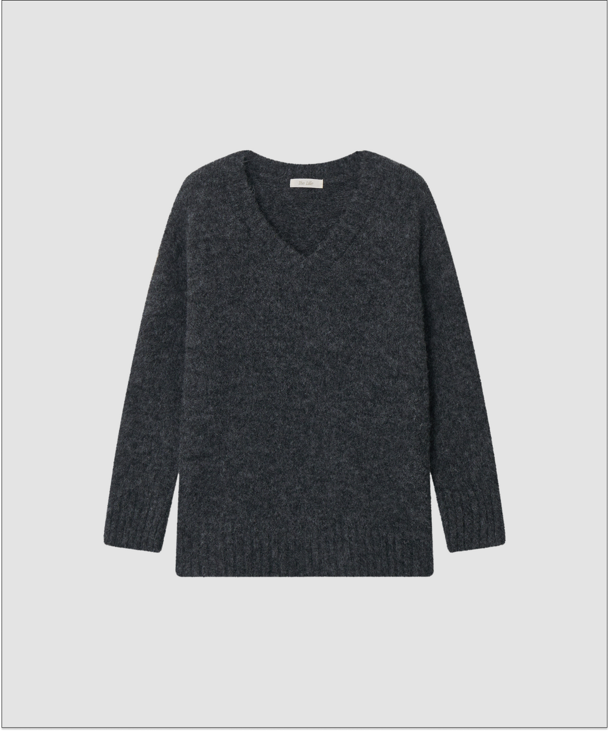 더 릴(THE LILLE) Nia Hairy V Knit_Charcoal