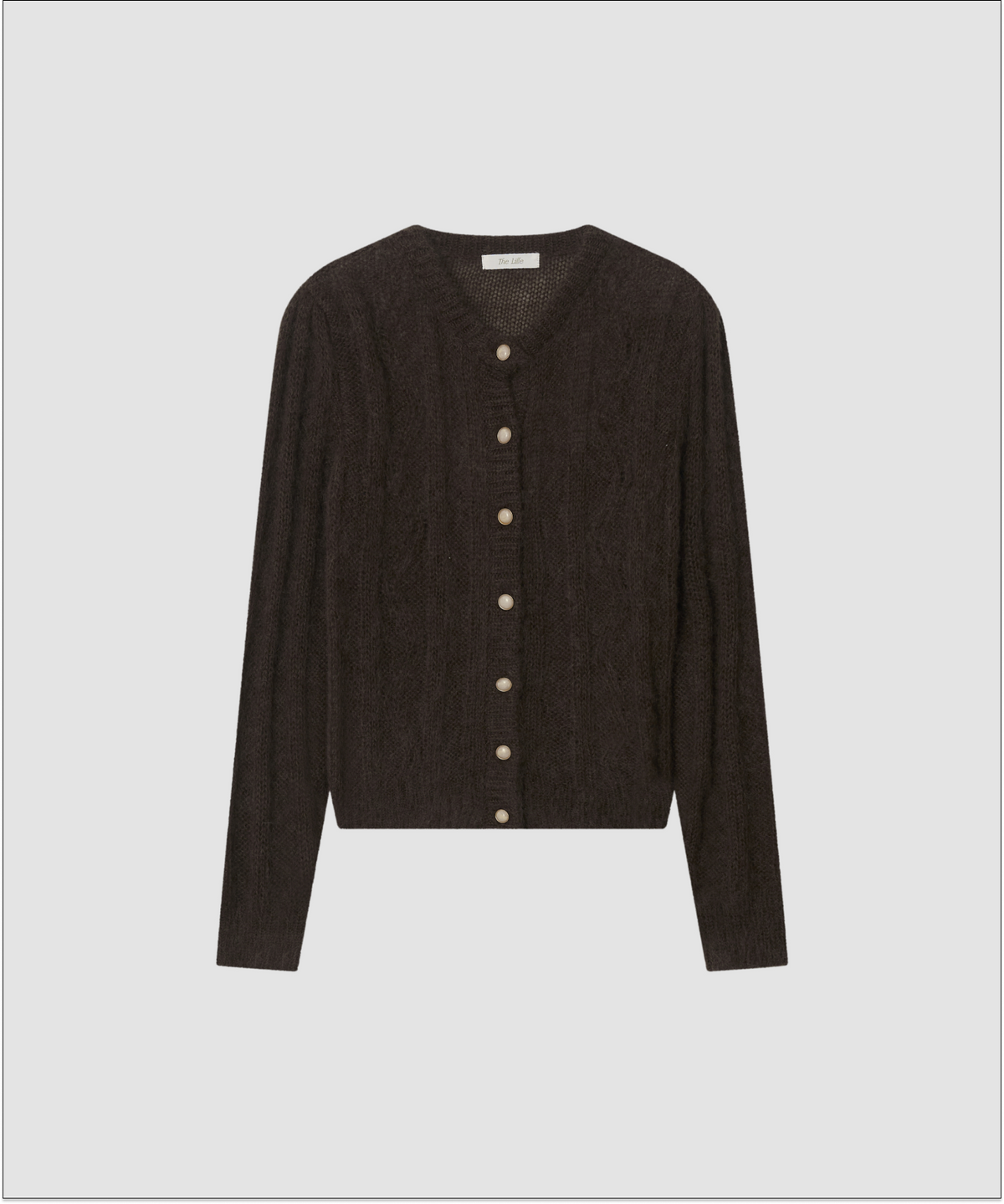 더 릴(THE LILLE) Mohair Vintage Puff Cardigan_Brown