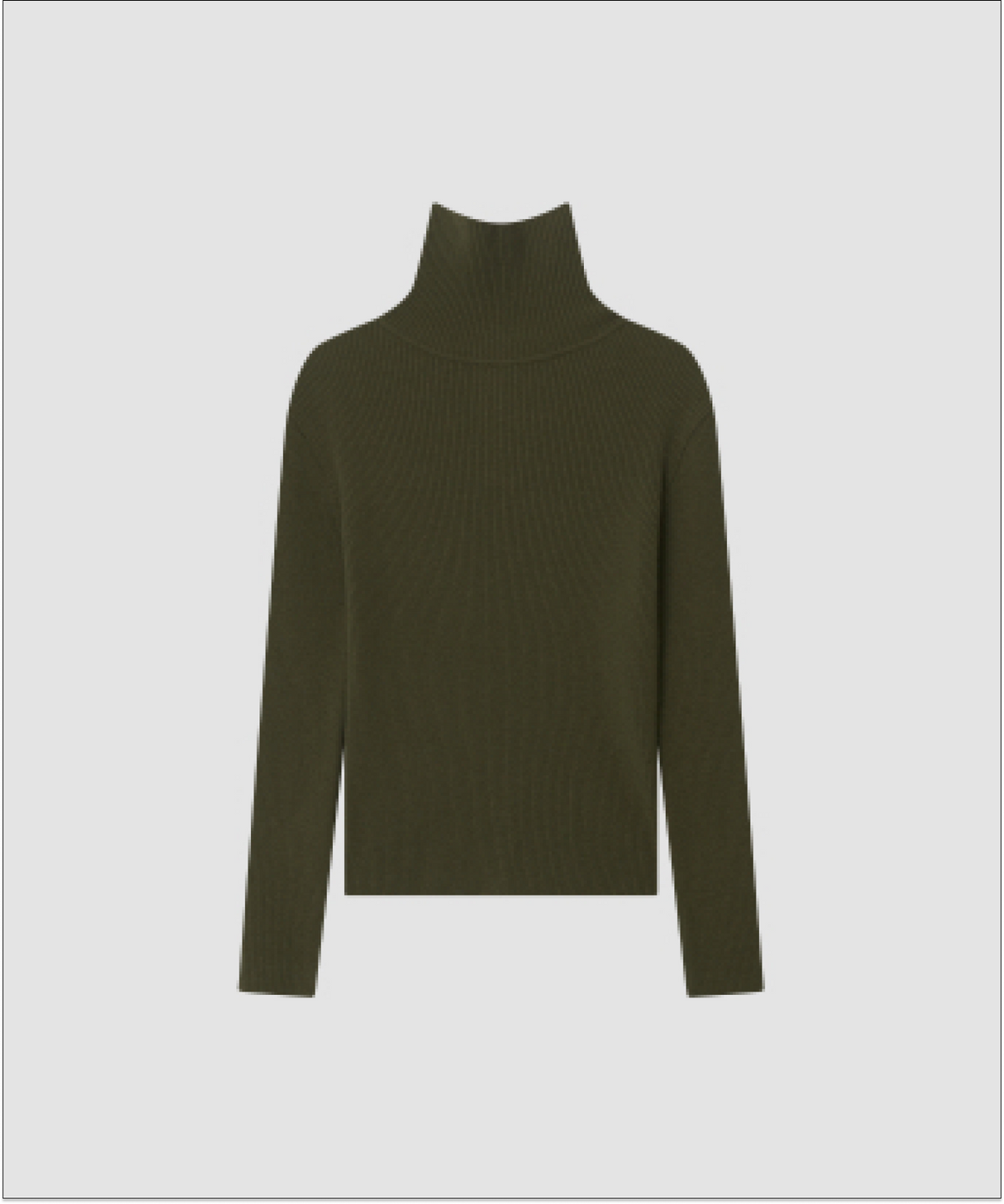 더 릴(THE LILLE) Button-up Turtleneck Knit_Olive