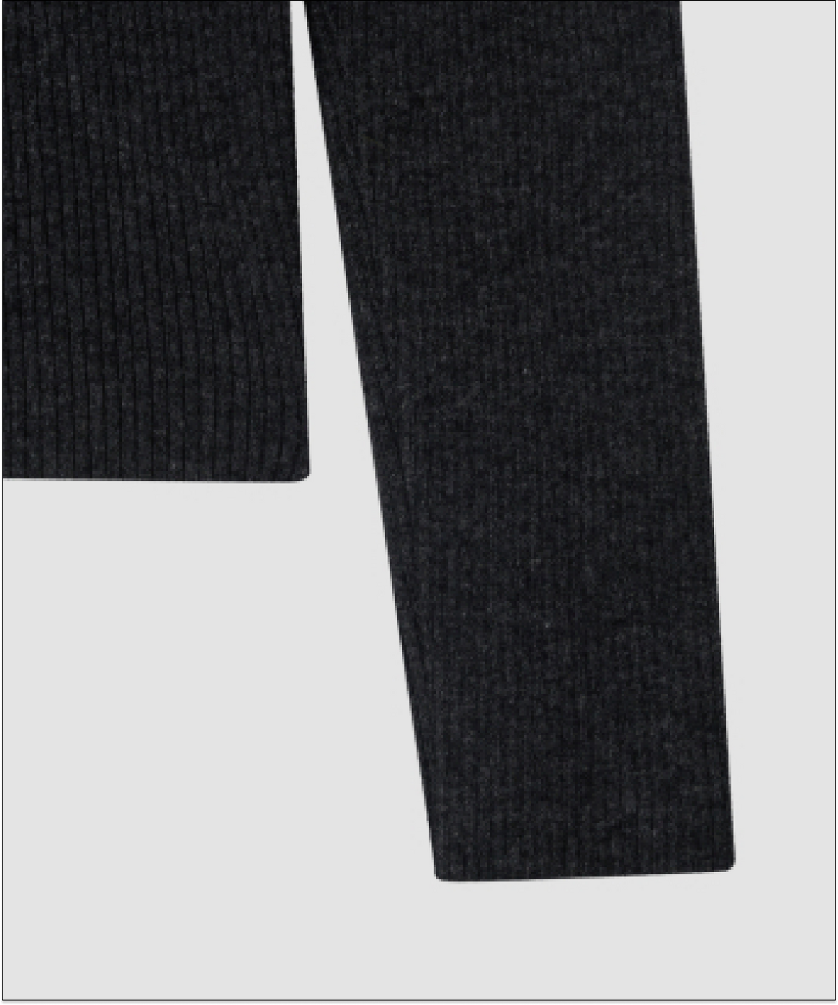 더 릴(THE LILLE) Button-up Turtleneck Knit_Charcoal