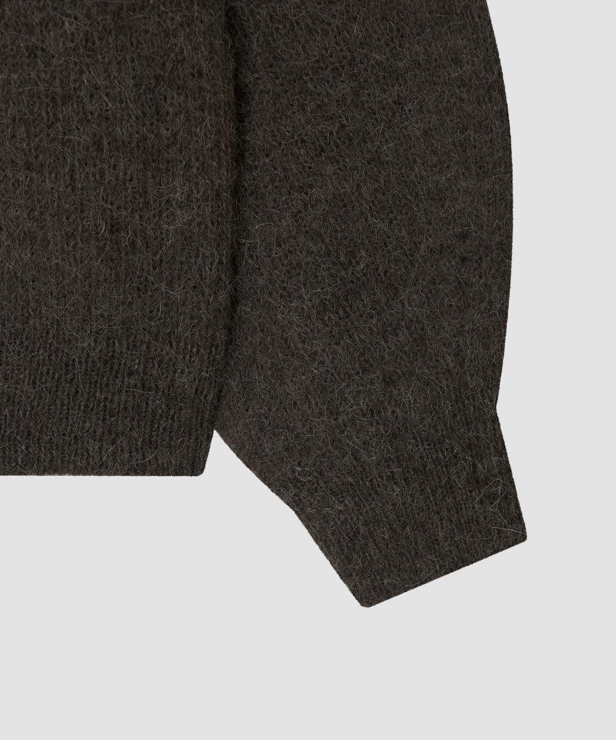 더 릴(THE LILLE) Alpaca Button Collar Knit_Brown