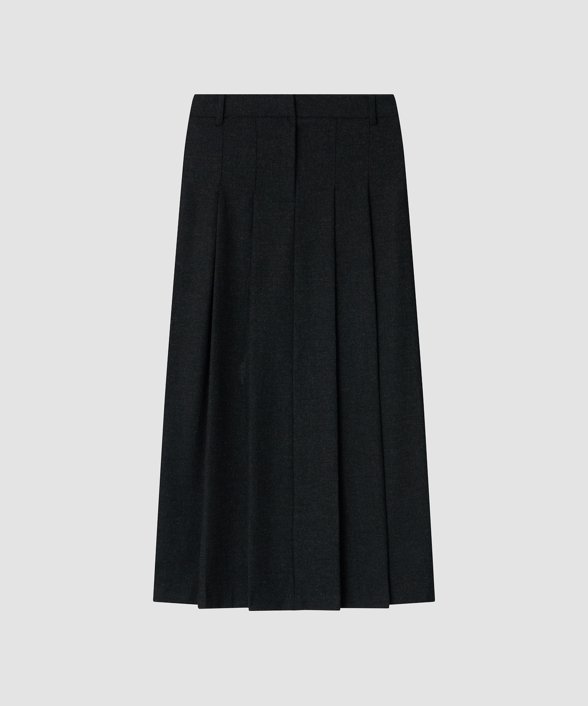 더 릴(THE LILLE) Ever Pleats Wool Skirt_Charcoal
