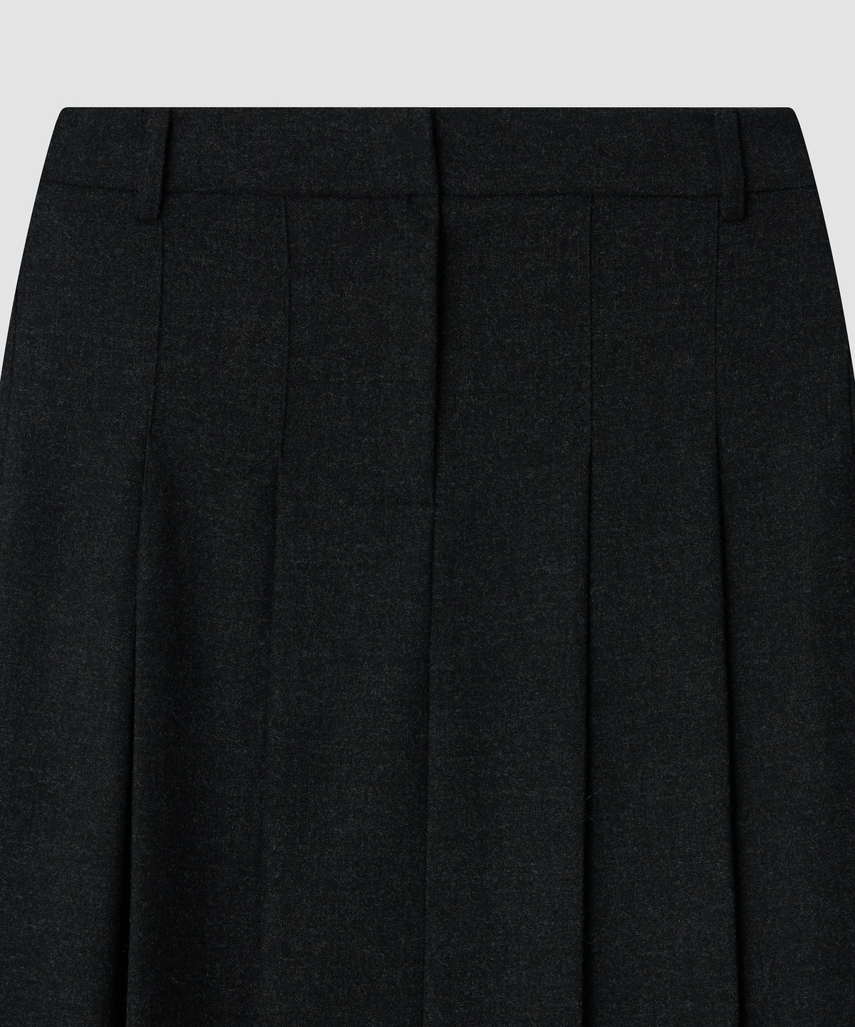 더 릴(THE LILLE) Ever Pleats Wool Skirt_Charcoal