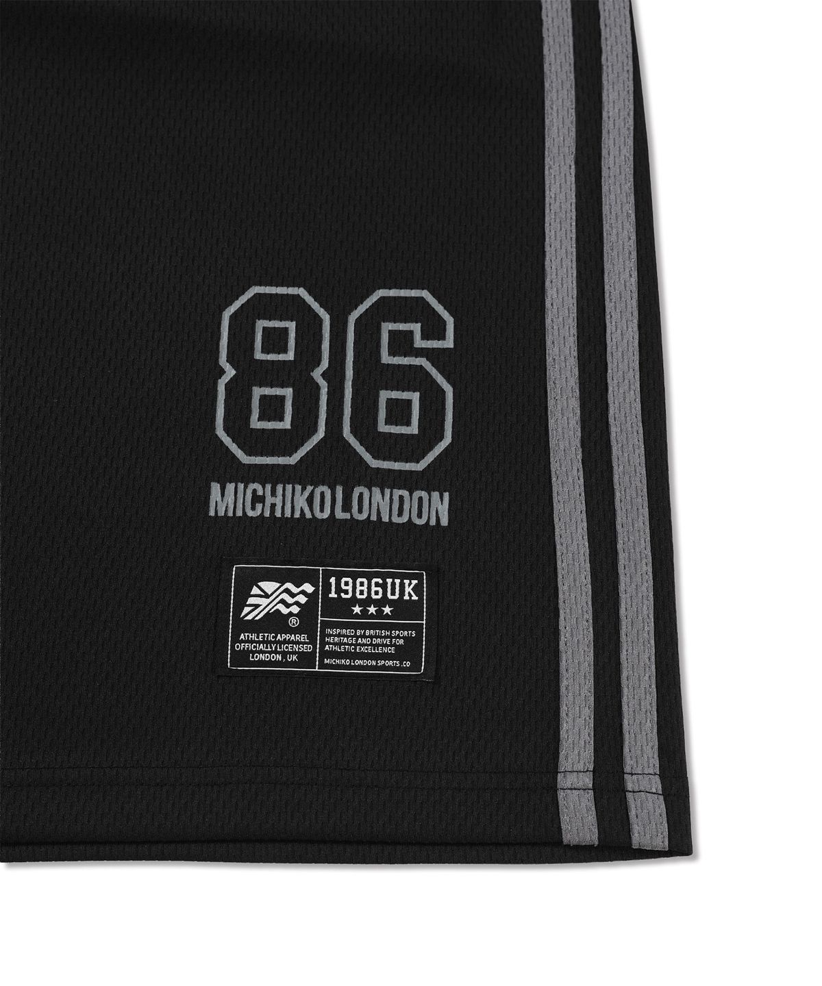 미치코런던 스포츠(MICHIKO LONDON SPORTS) 메쉬 버뮤다 트랙 팬츠 블랙