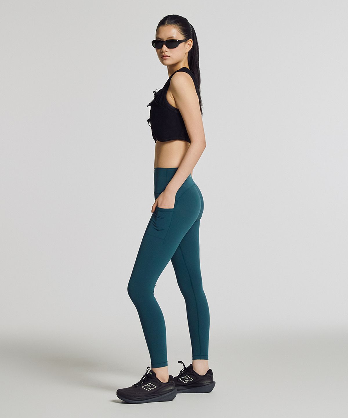 뉴발란스(NEW BALANCE) NBNSG26202 / WOMEN RC 포켓 레깅스 (GREEN)