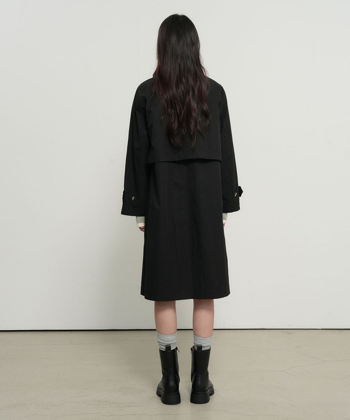 제너럴아이디어(GENERALIDEA) 토글 싱글 트렌치 코트 [BLACK] / GF1LCT501
