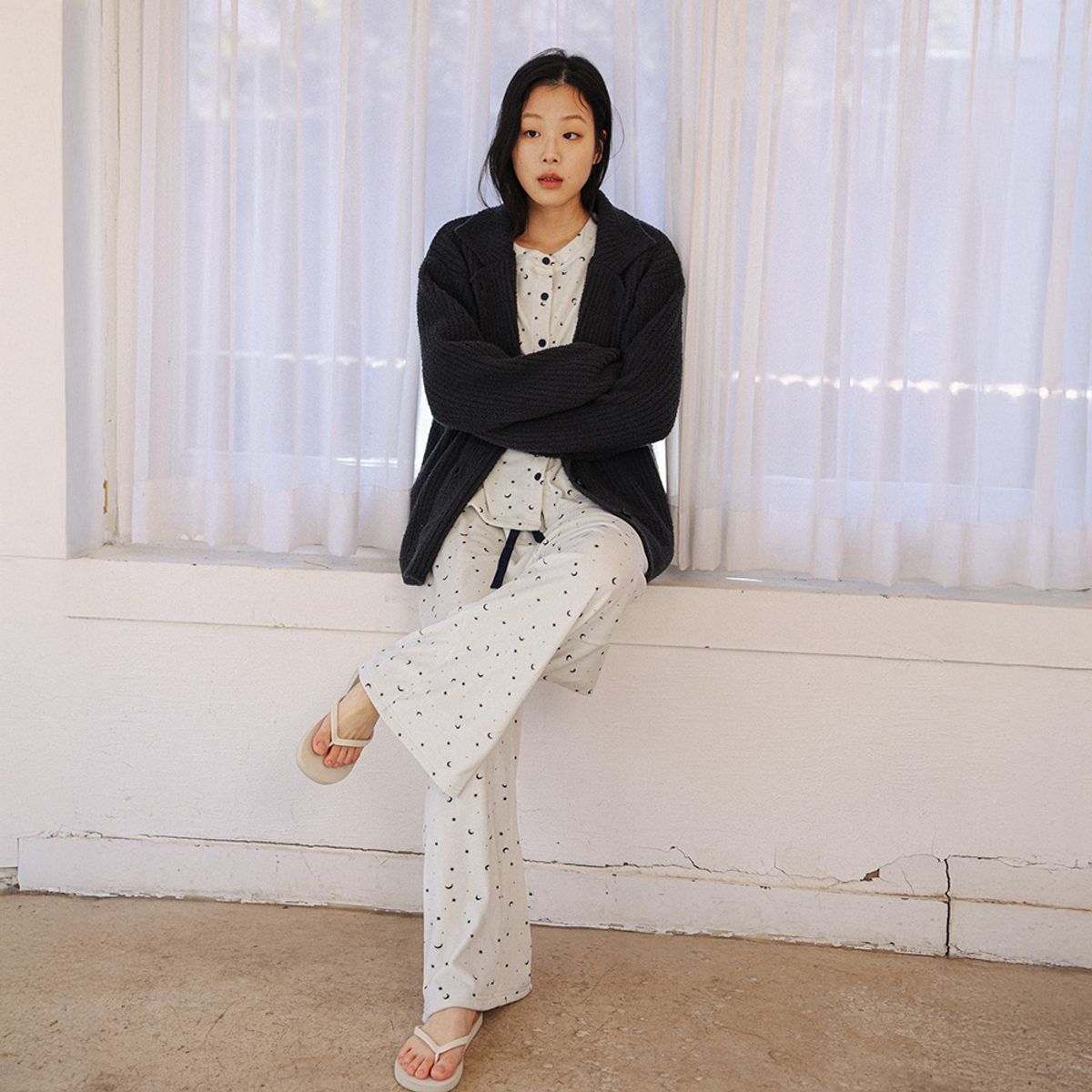 멜라니조이(MELANIE JOY) MJ_Celestial print pajama two-piece set_LIGHT MINT