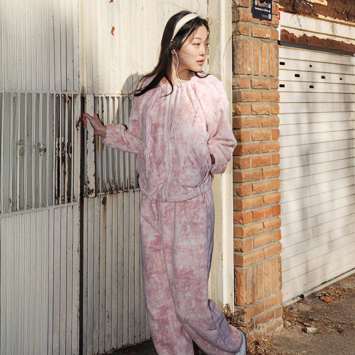 멜라니조이(MELANIE JOY) MJ_Cozy fleece lounge pajama two-piece set_PINK