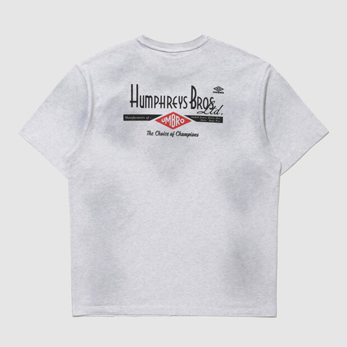 엄브로(UMBRO) HBL 엄그레이 빈티지 그래픽 반팔 티셔츠 라이트 그레이 UR121CRS21