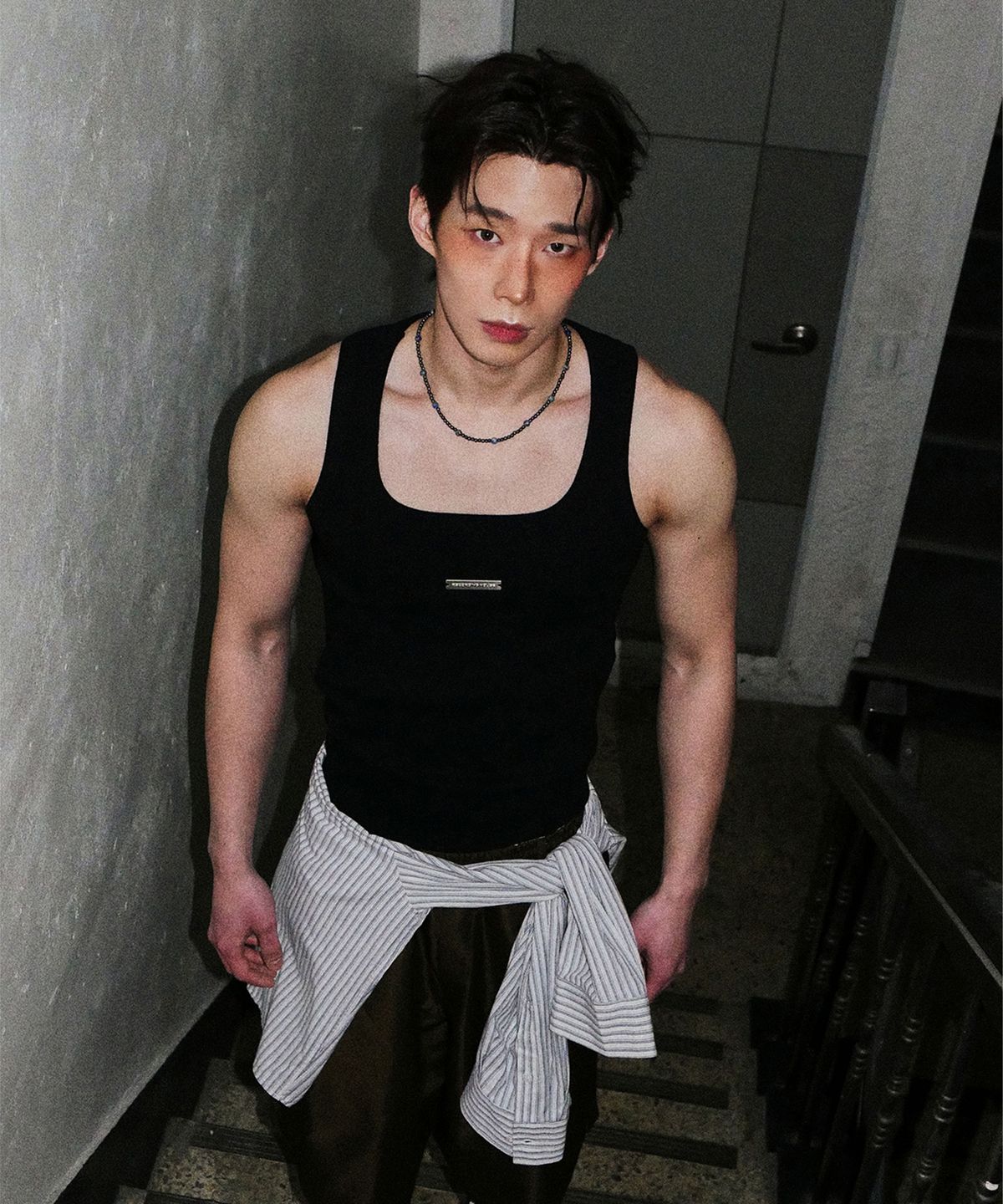 레코딩하우스(RECORDINGHOUSE) REC HARDWARE SLEEVELESS [BLACK]