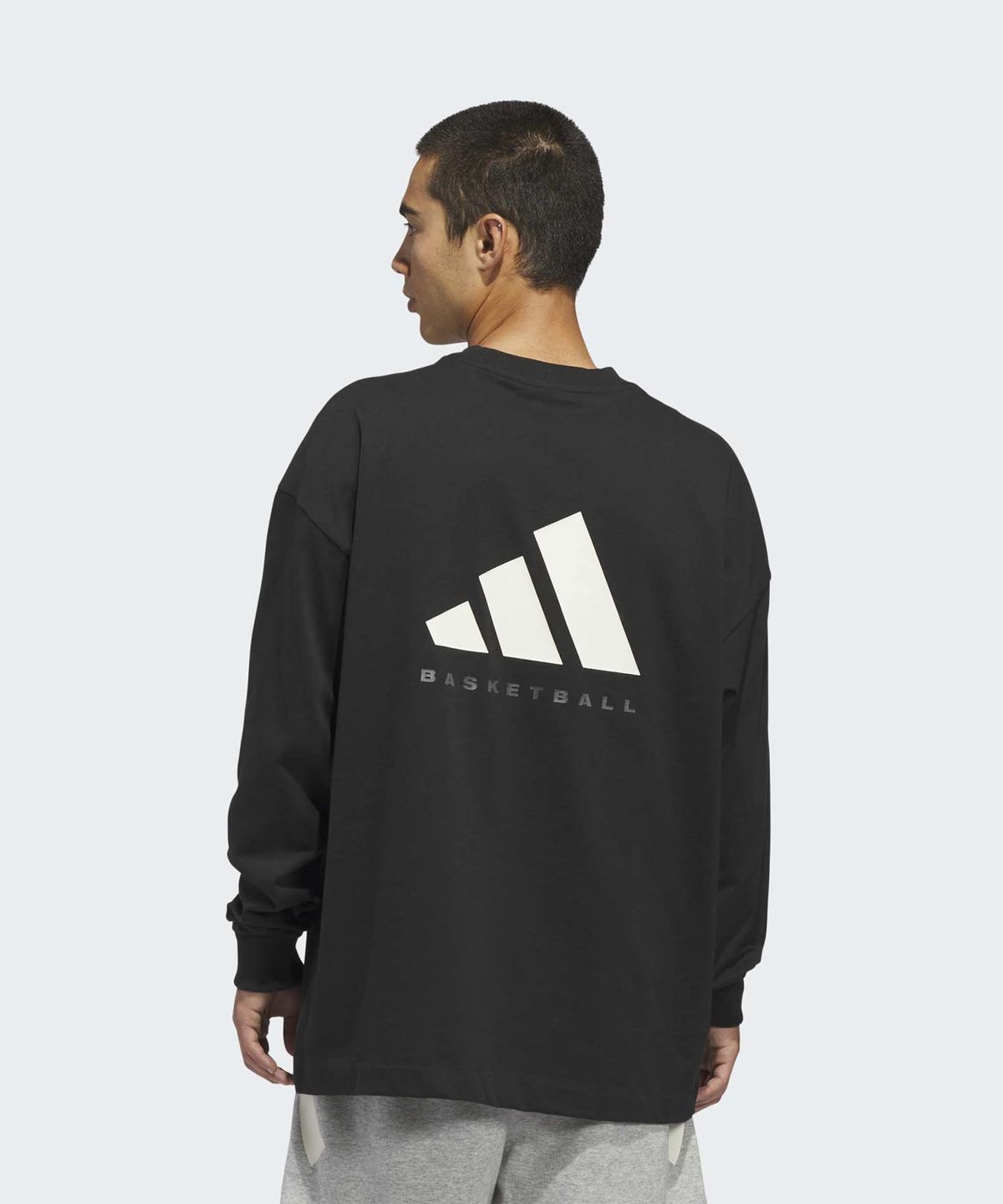 아디다스(ADIDAS) 바스켓볼 긴팔 티 - 블랙:화이트 / KB7554