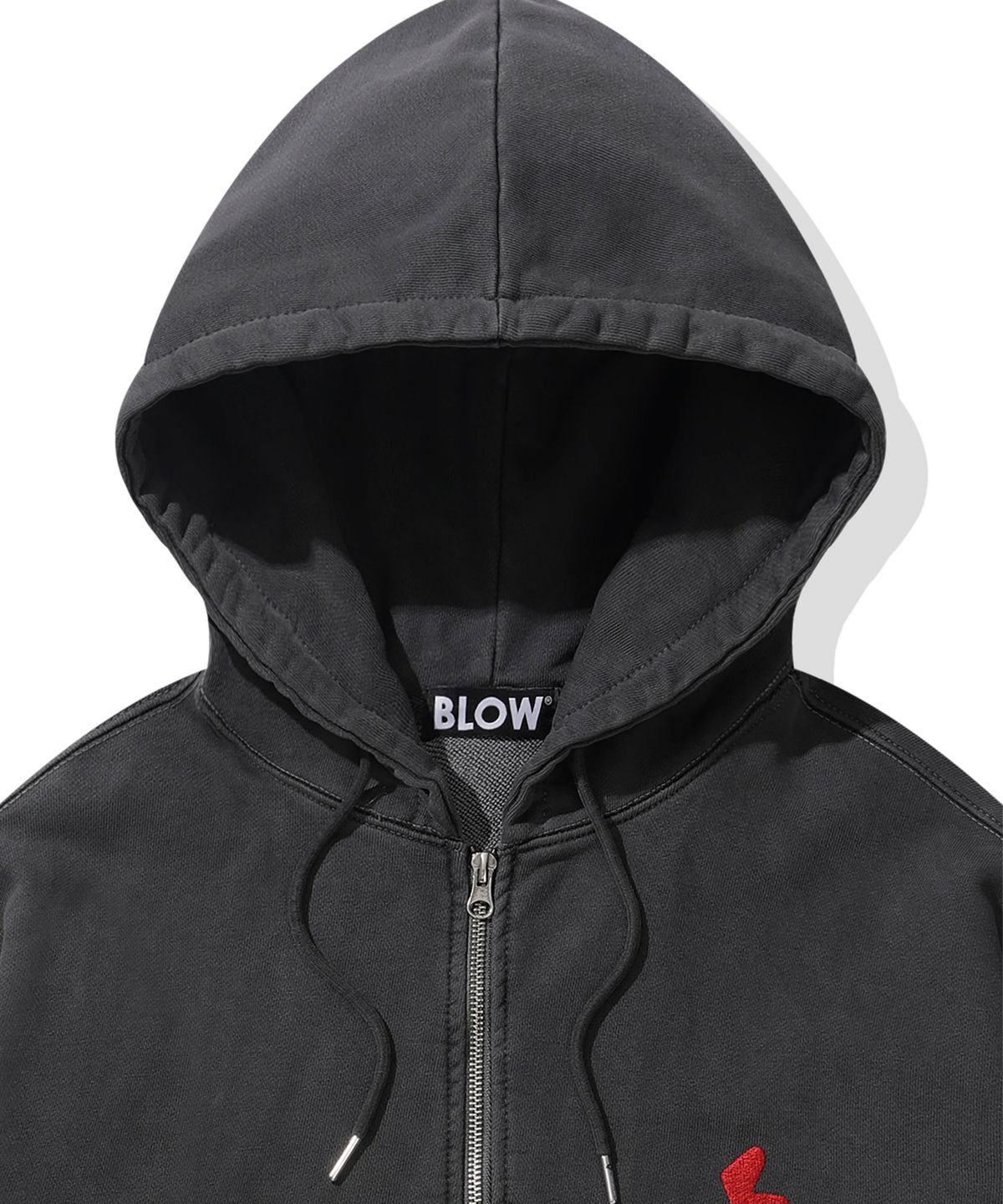 블로우(BLOW) FLOWING LOGO ZIP UP HOODIE_[PIGMENT]