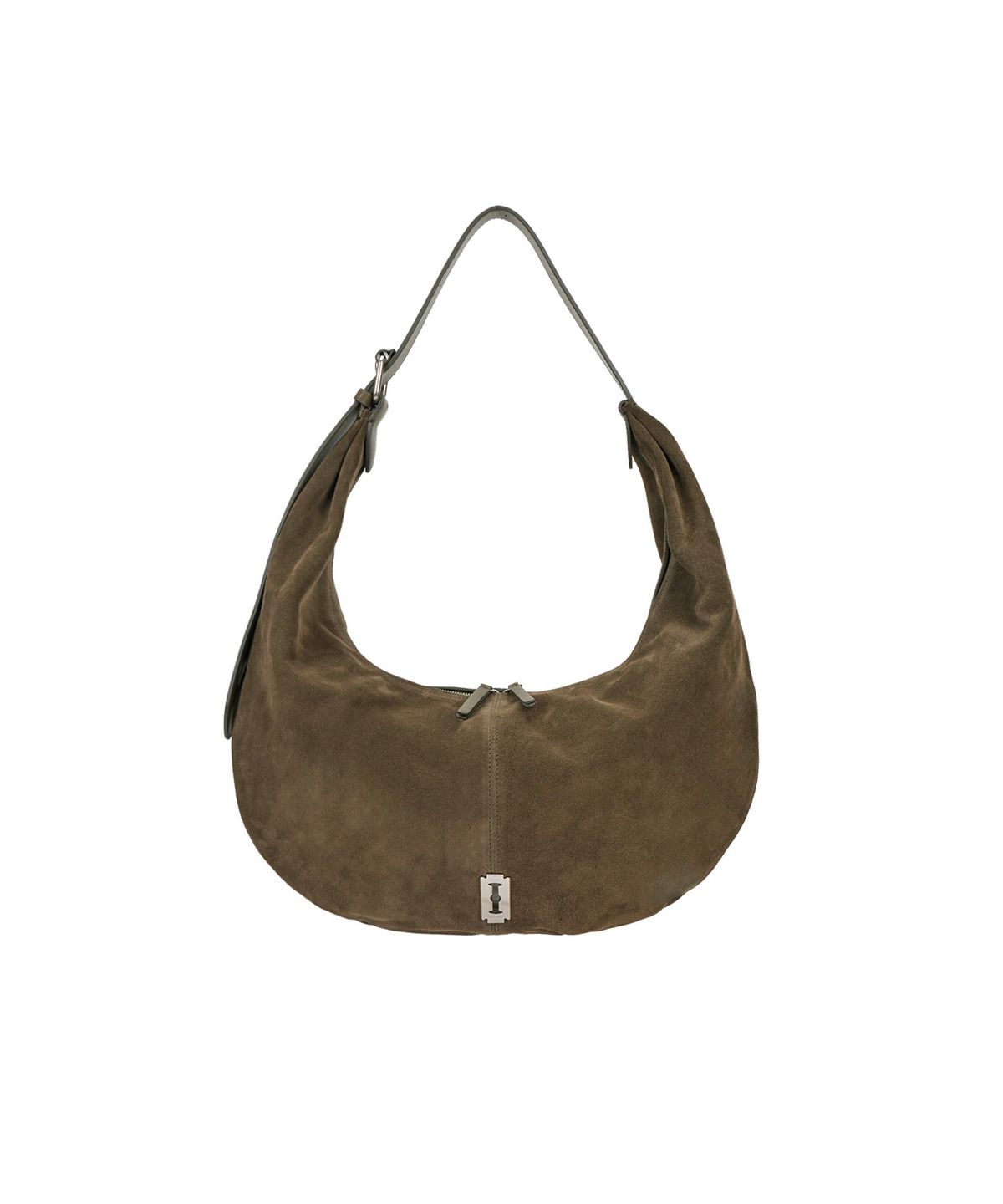 분크(VUNQUE) Halfmoon Baggy Suede Hobo L (하프문 배기 스웨이드 호보 라지) Musk Khaki