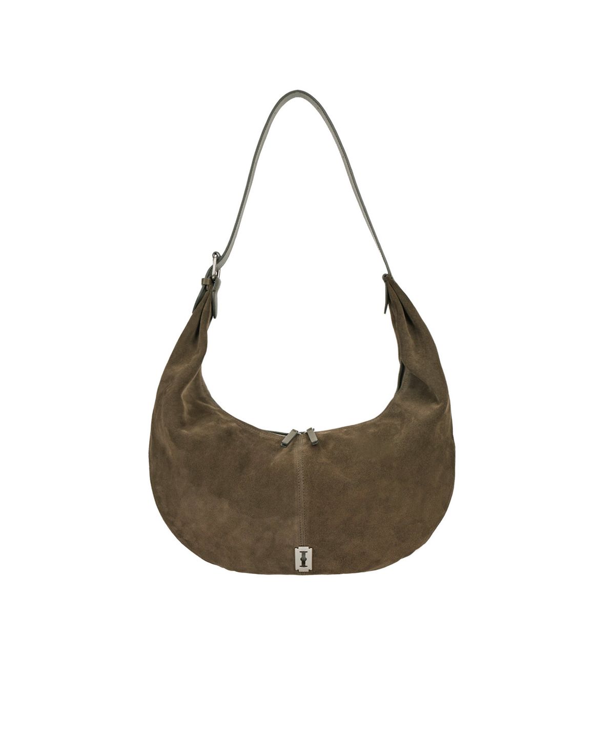 분크(VUNQUE) Halfmoon Baggy Suede Hobo L (하프문 배기 스웨이드 호보 라지) Musk Khaki