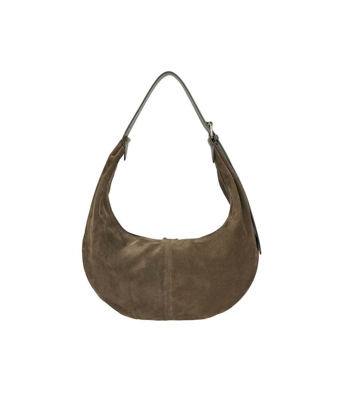 분크(VUNQUE) Halfmoon Baggy Suede Hobo L (하프문 배기 스웨이드 호보 라지) Musk Khaki