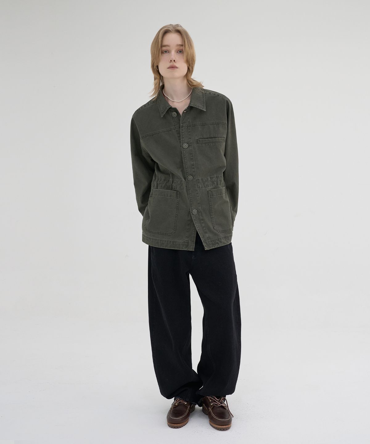 노운(NOUN) faded chore jacket (khaki)