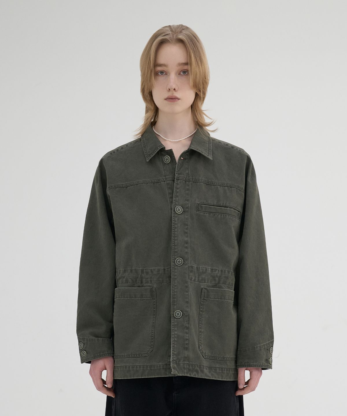 노운(NOUN) faded chore jacket (khaki)