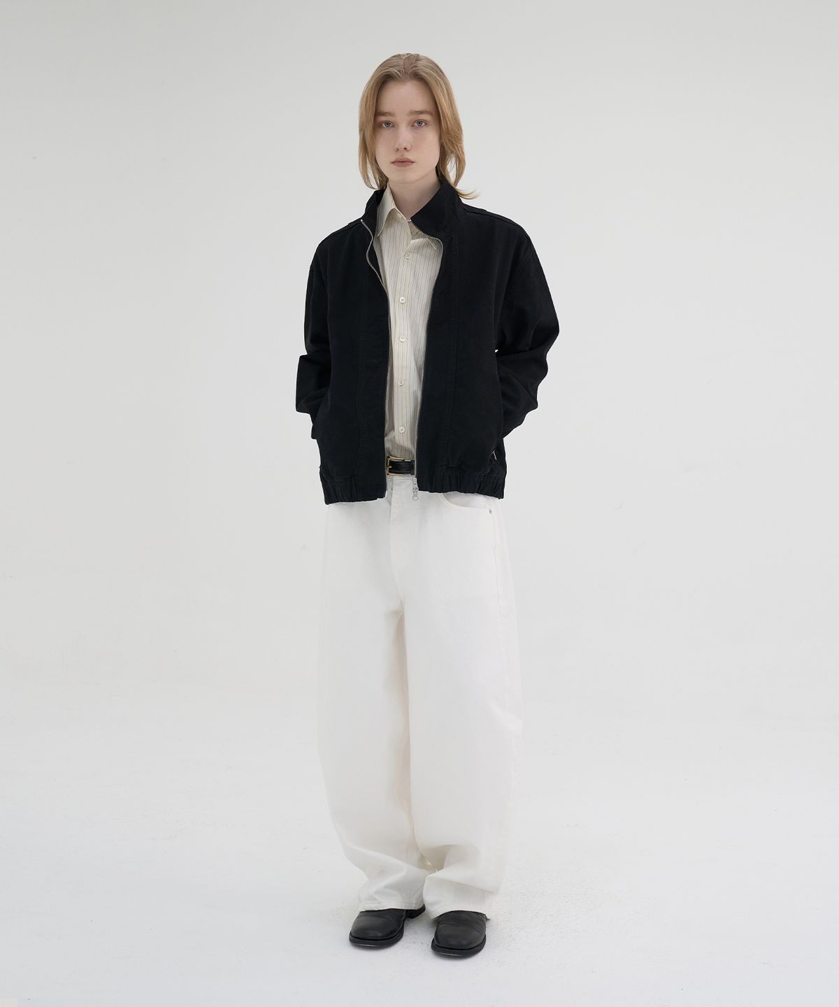 노운(NOUN) stand collar jacket (black)