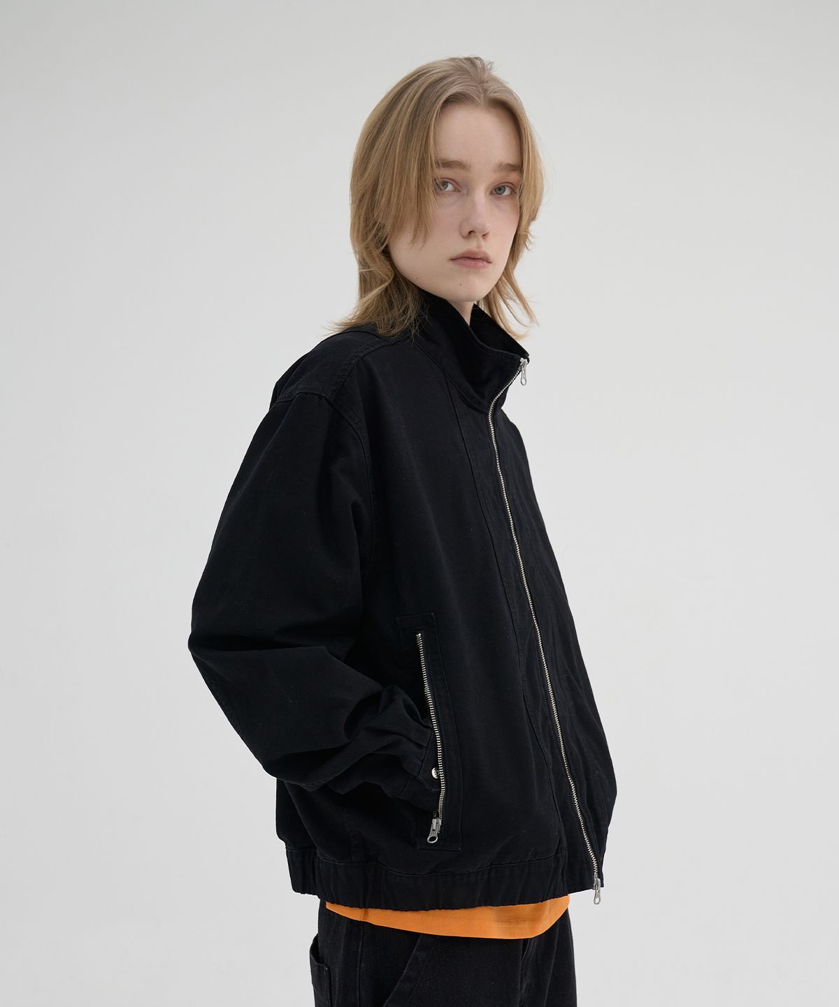 노운(NOUN) stand collar jacket (black)