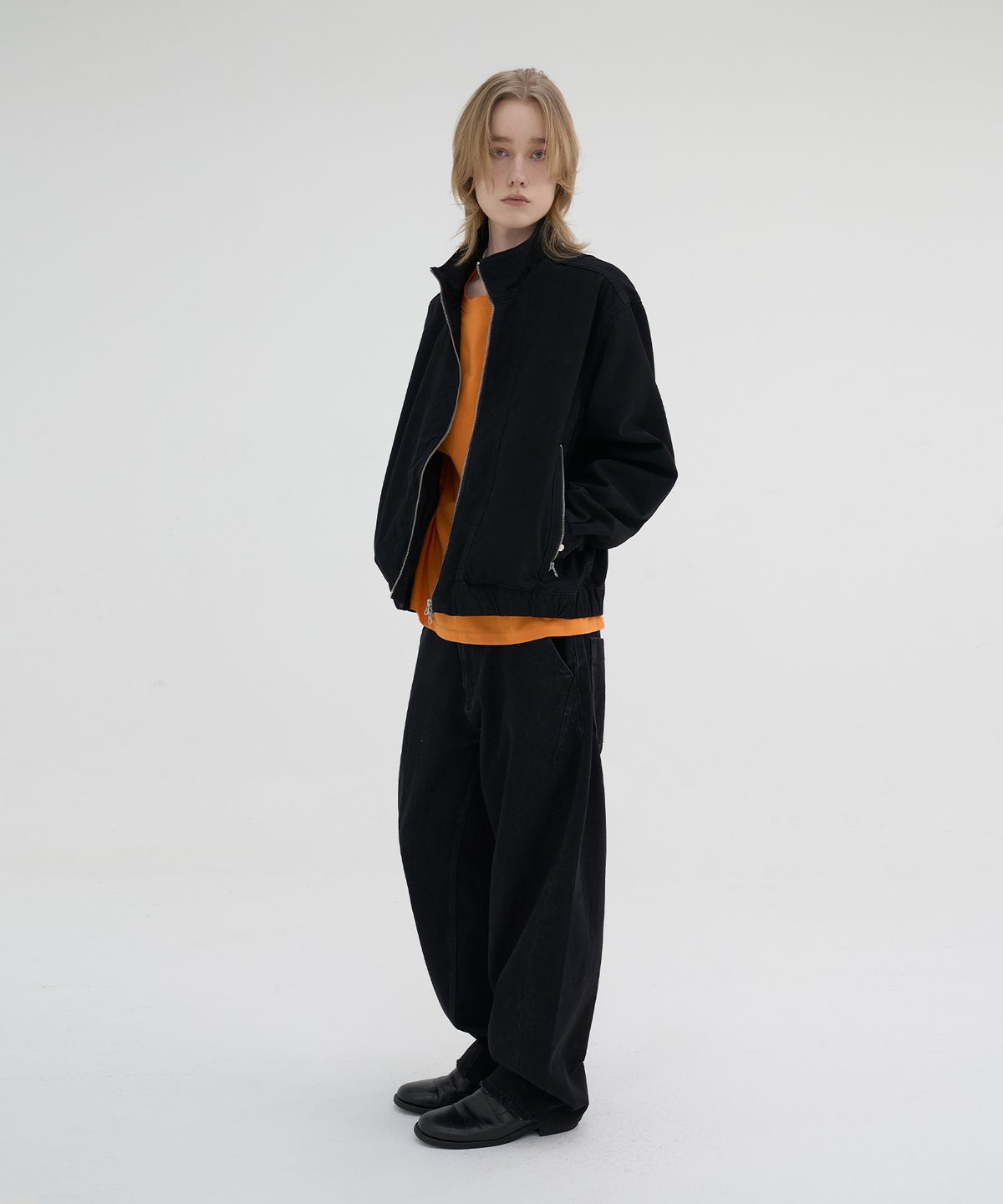 노운(NOUN) stand collar jacket (black)