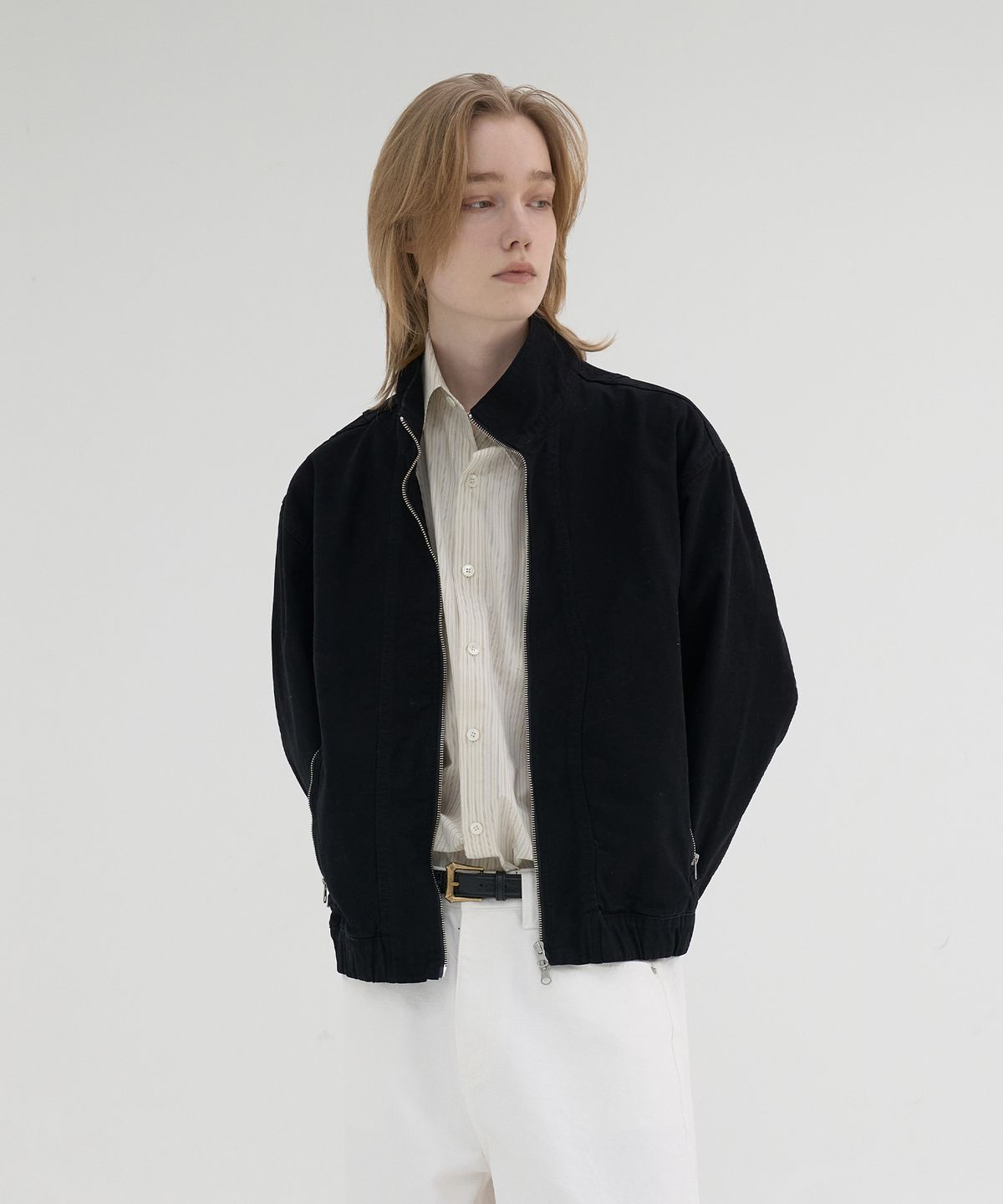 노운(NOUN) stand collar jacket (black)