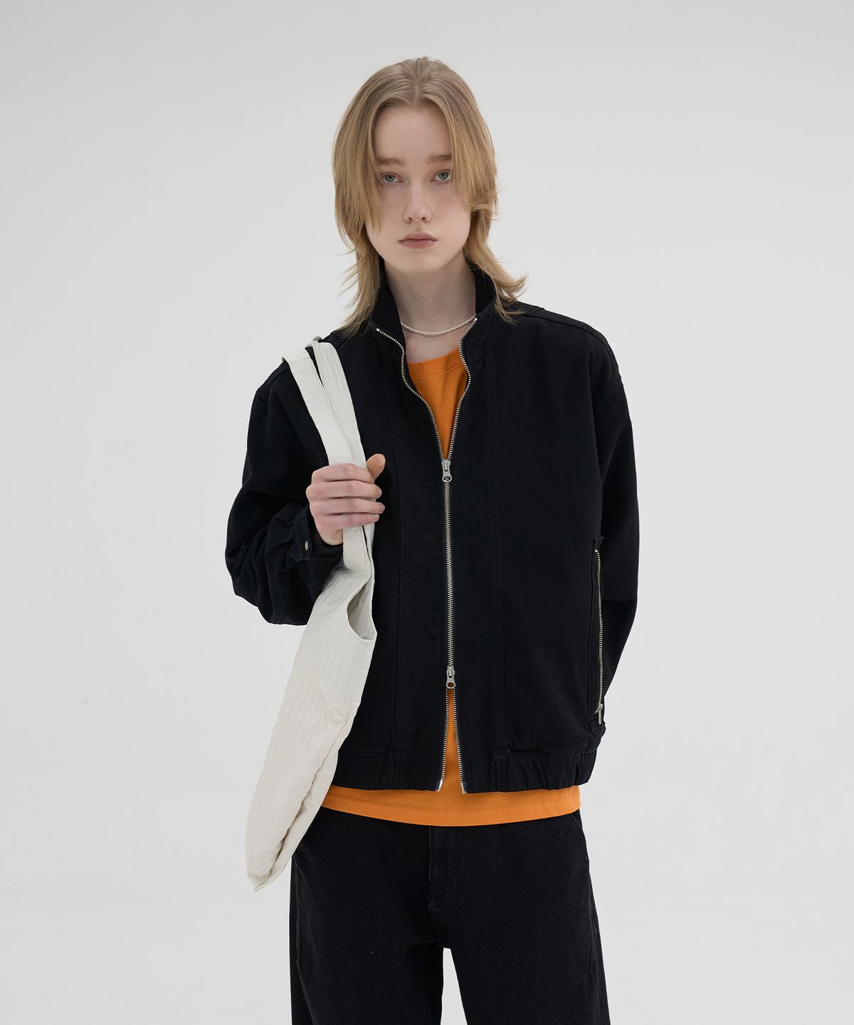 노운(NOUN) stand collar jacket (black)