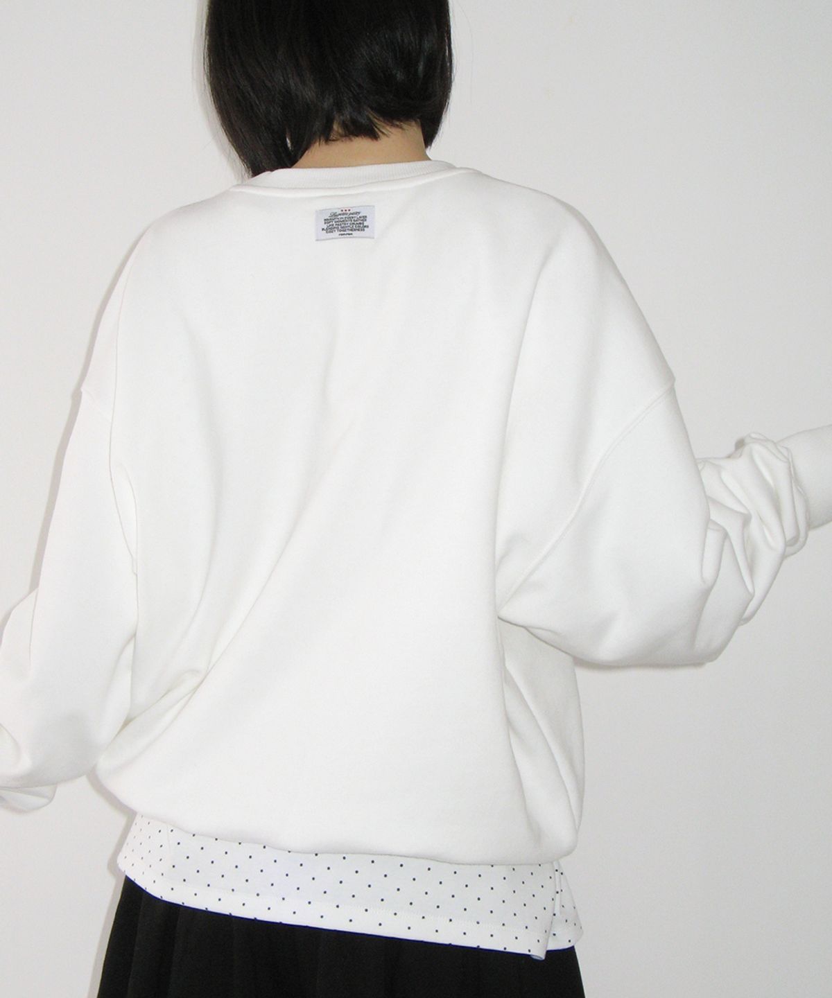 론론(RONRON) BASIC RR ARCHIVE SWEATSHIRT WHITE