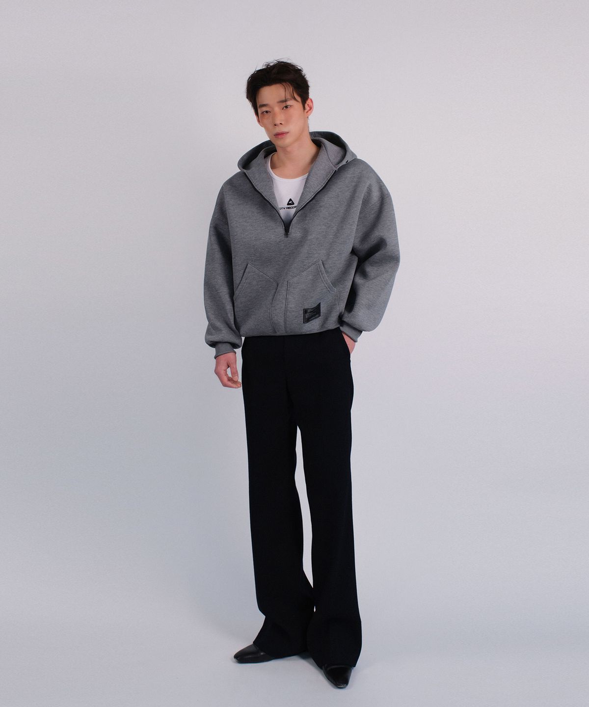 레코딩하우스(RECORDINGHOUSE) REC NEO HOODIE [GREY]