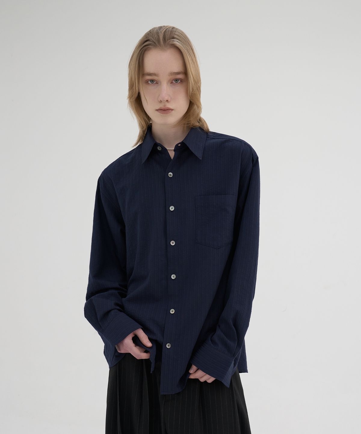 노운(NOUN) daily shirts (navy)