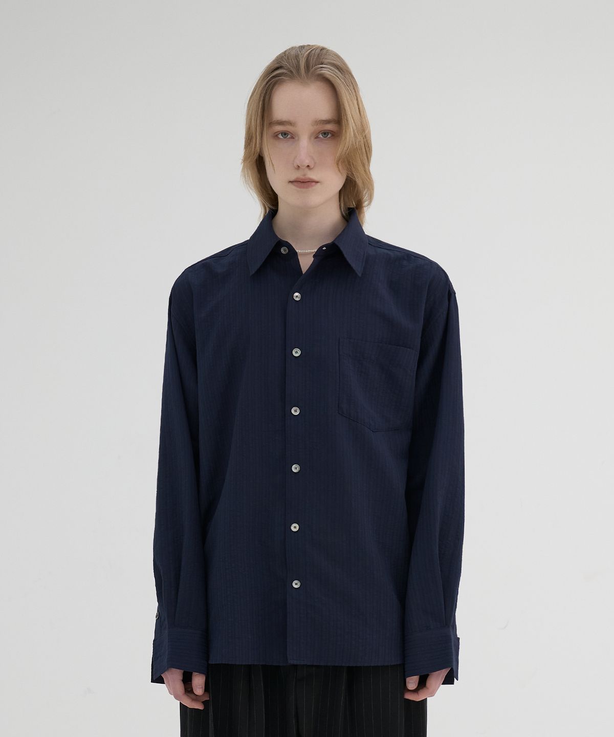 노운(NOUN) daily shirts (navy)