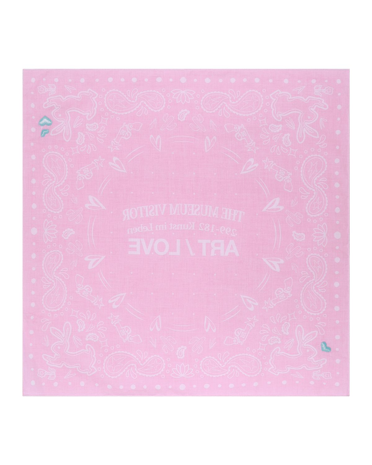 더뮤지엄비지터(THEMUSEUMVISITOR) ART LOVE PAISLEY SCARF (PINK)