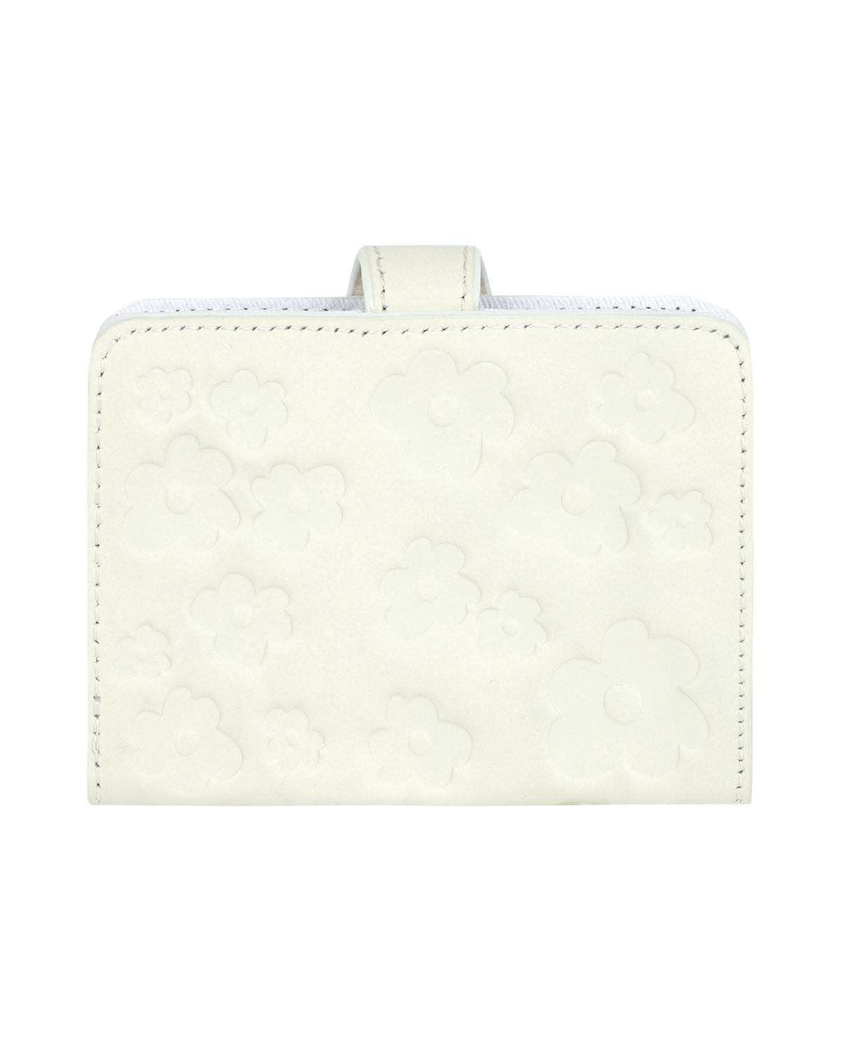 더뮤지엄비지터(THEMUSEUMVISITOR) FLOWER ACCORDIAN WALLET (WHITE)