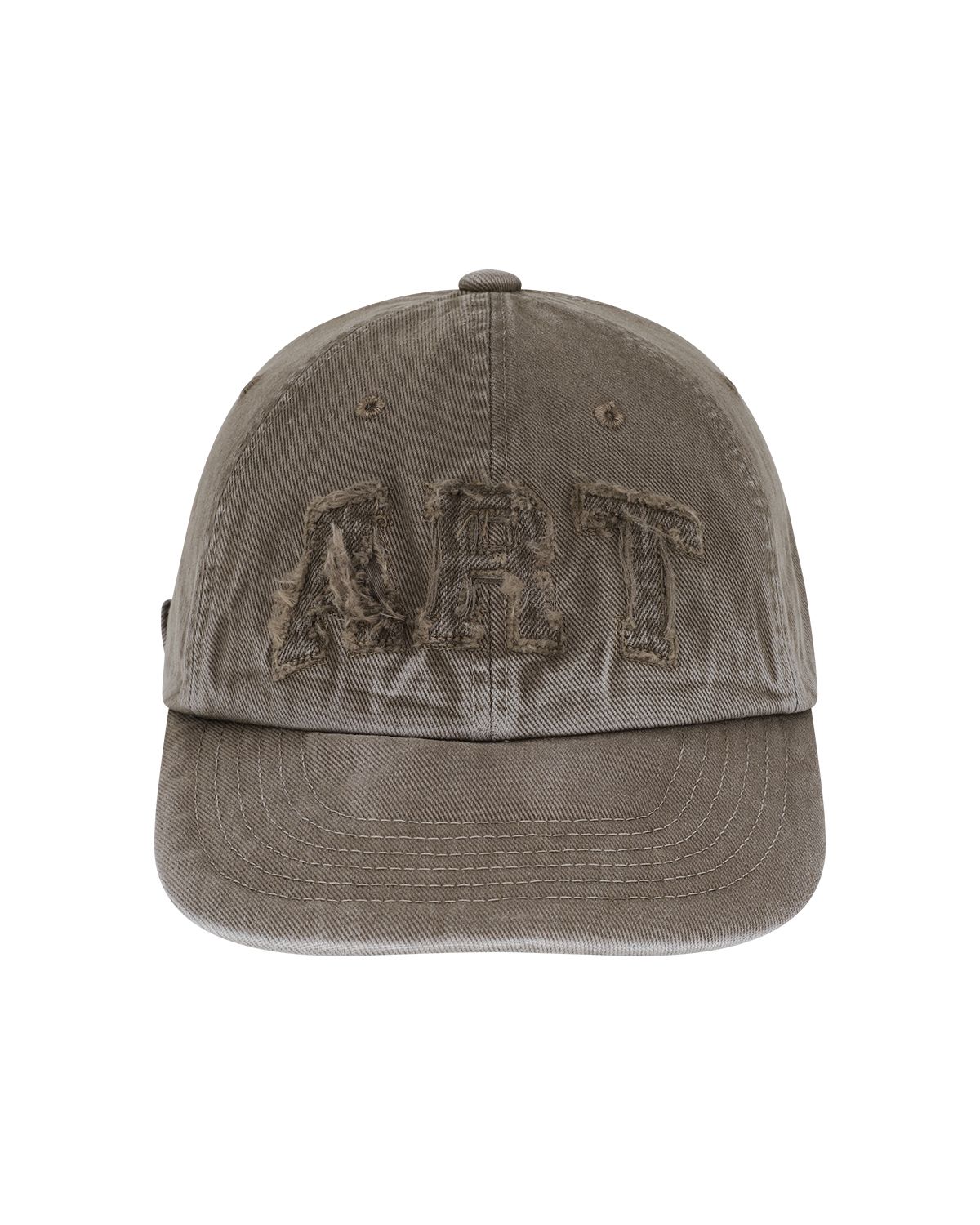 더뮤지엄비지터(THEMUSEUMVISITOR) ART PATCHWORK DYED BALL CAP (BROWN)