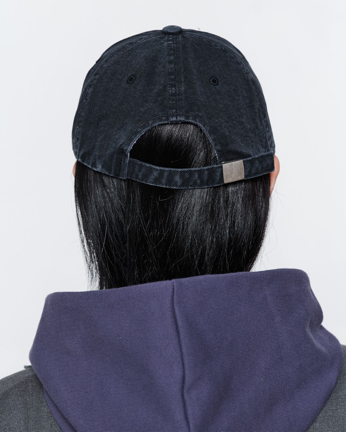 더뮤지엄비지터(THEMUSEUMVISITOR) ART PATCHWORK DYED BALL CAP (BLACK)