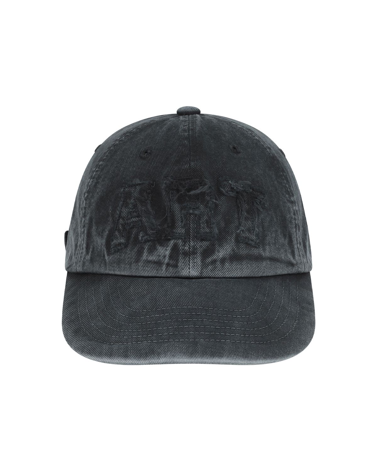 더뮤지엄비지터(THEMUSEUMVISITOR) ART PATCHWORK DYED BALL CAP (BLACK)