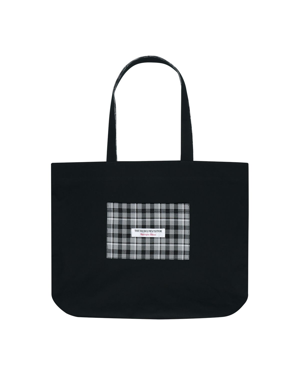 더뮤지엄비지터(THEMUSEUMVISITOR) REVERSIBLE LOGO ECO BAG (BLACK)