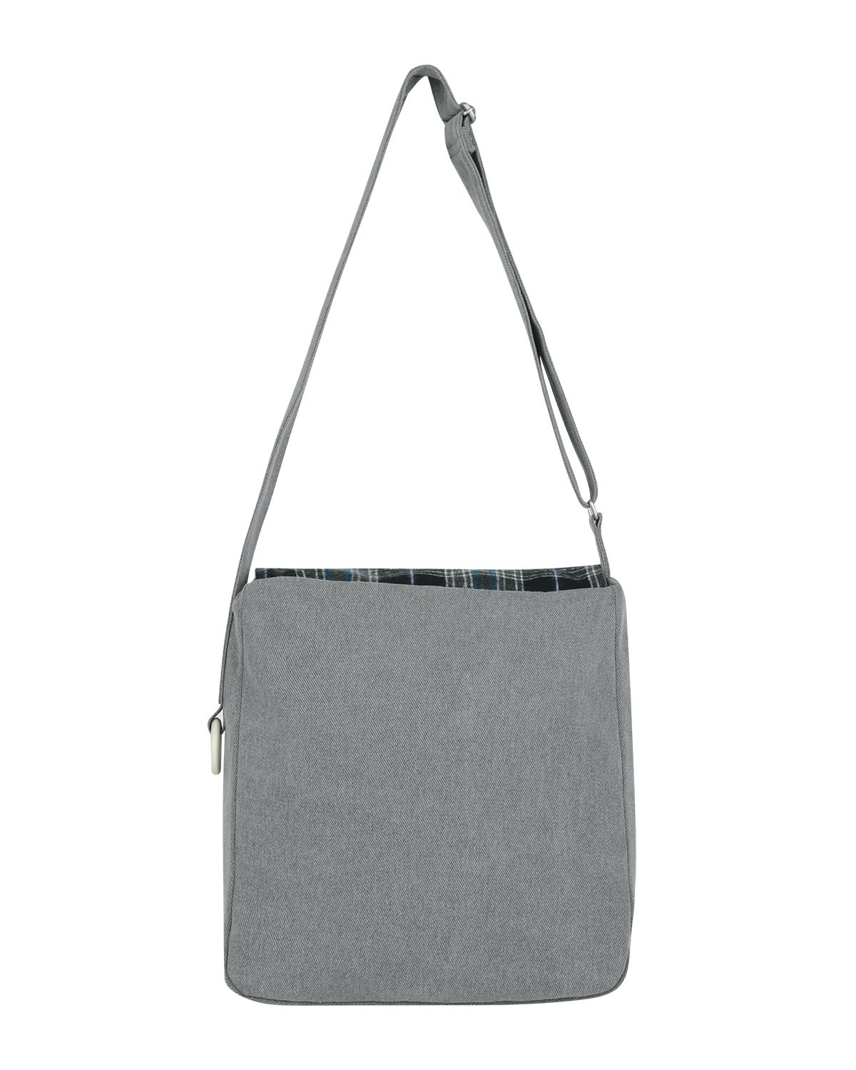 더뮤지엄비지터(THEMUSEUMVISITOR) PATCH ARTWORK TOGGLE MINI CROSS BAG (GREY)