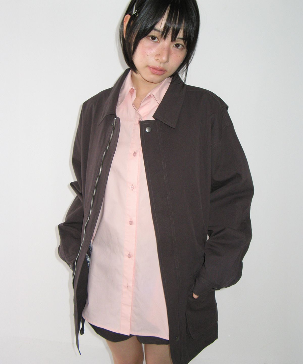 론론(RONRON) LOOSE FIT WORK FIELD JACKET CHARCOAL